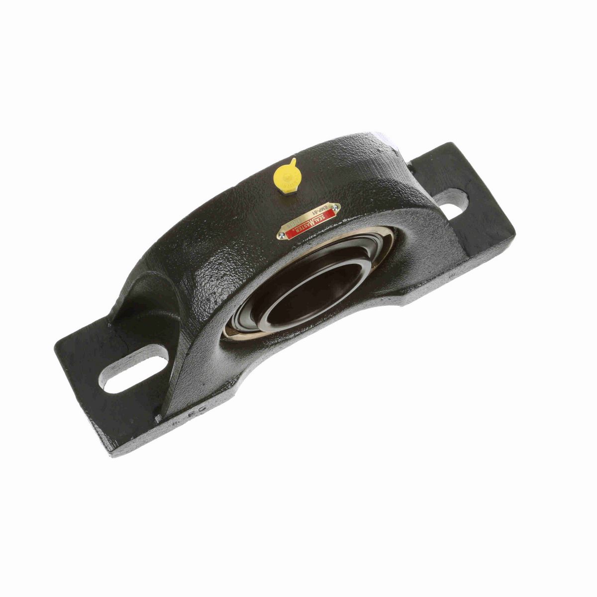 Sealmaster Mounted Cast Iron Two Bolt Pillow Block Ball Bearing - 52100 Bearing Steel, Black Oxided - Setscrew Lock - EMP-51