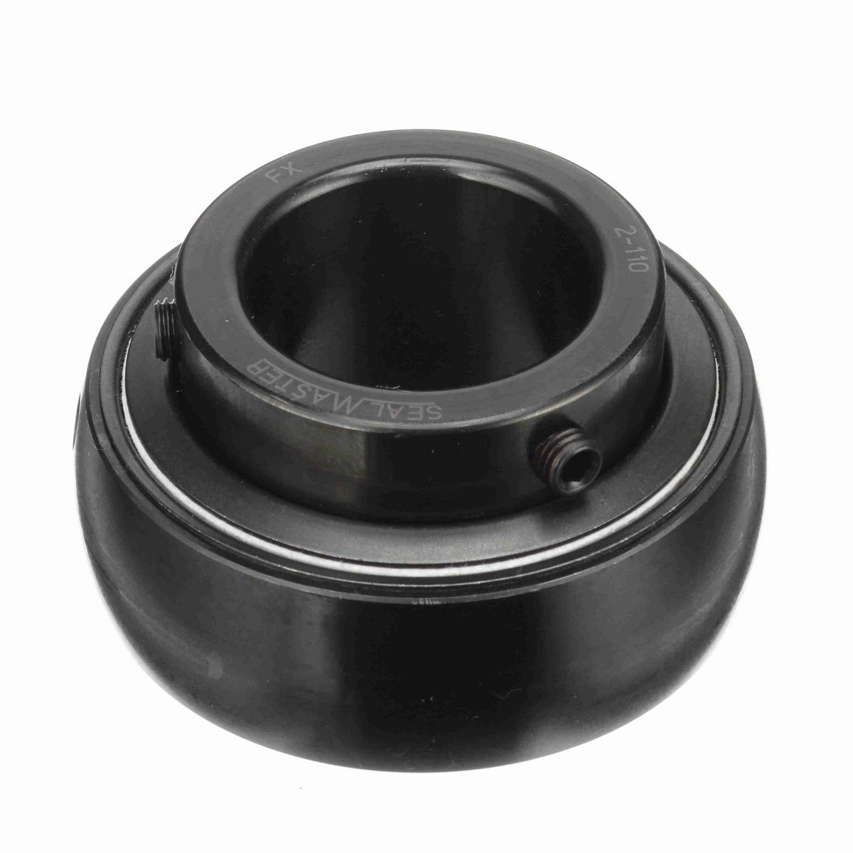 Sealmaster Mounted Insert Only Ball Bearing - 52100 Bearing Steel, Black Oxided - Setscrew Lock - 2-110
