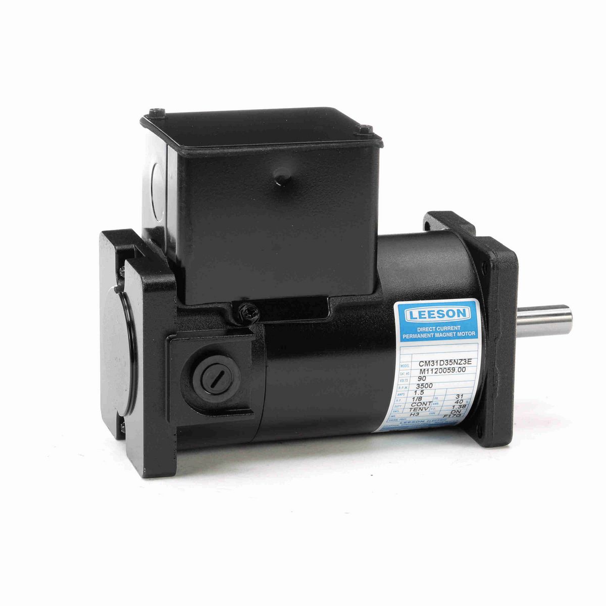 LEESON Sub-Fractional Motor, 0.13 HP, 90 V, 3500 RPM, 31 Frame, TENV - M1120059.00