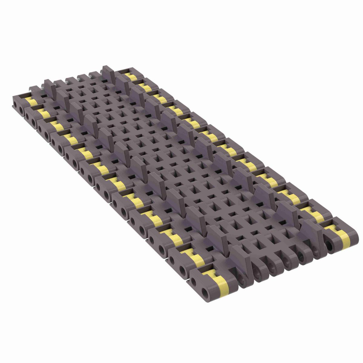 Rexnord 8506 Metric Width Straight Running Flush Grid, Material: Brown High Performance, Width: 85mm, Pitch: 0.75in - 81416531