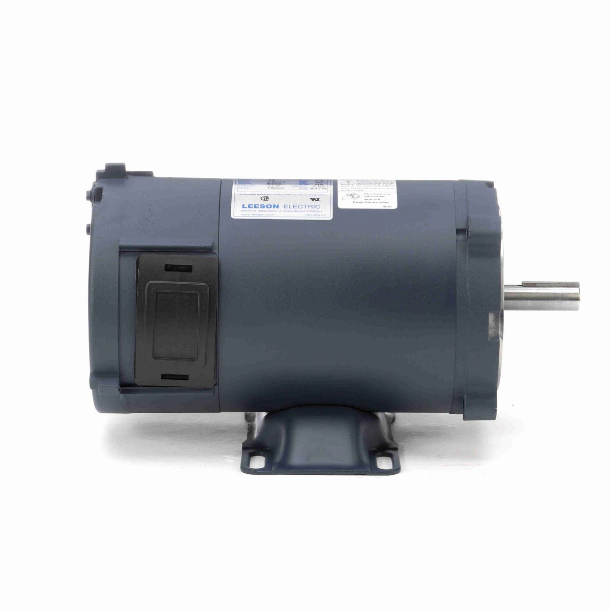 LEESON Low Voltage Motor, 0.50 HP, 12 V, 1800 RPM, S56C Frame, TENV - 108047.00
