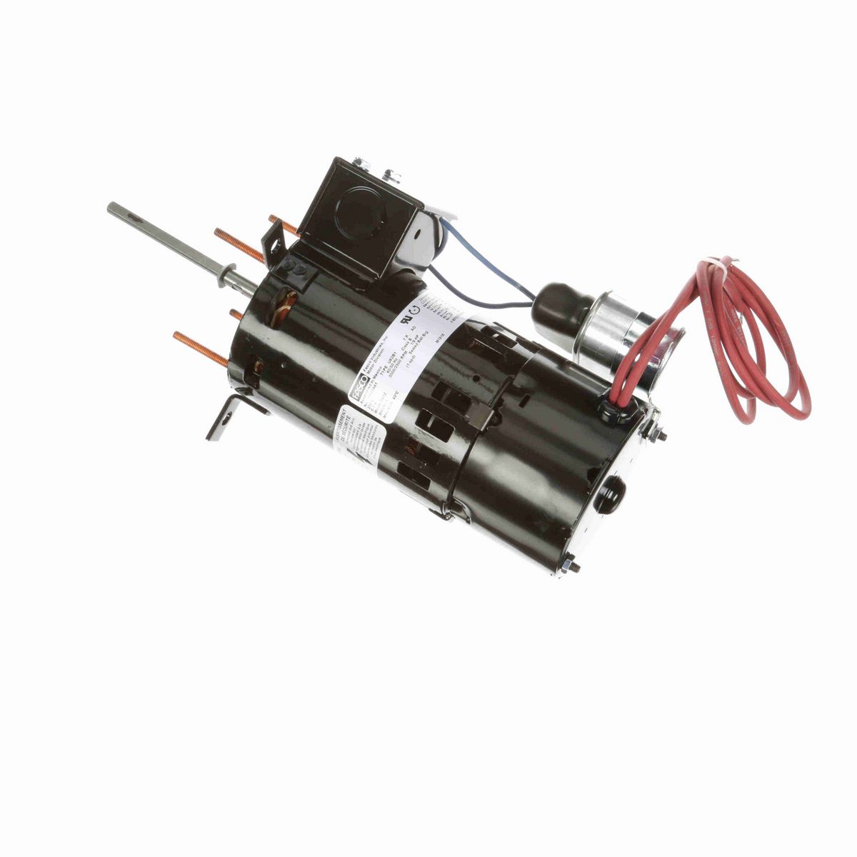 FASCO Draft Inducer Motor, 1/9 HP, 1 Ph, 60 Hz, 230 V, 3000/2500 RPM, 1 Speed, 3.3" Diameter, OAO - D412
