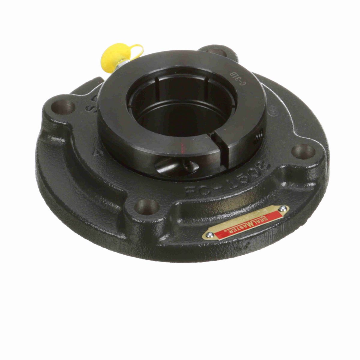 Sealmaster Mounted Cast Iron Flange Cartridge Ball Bearing - 52100 Bearing Steel, Black Oxided - Concentric Lock - SFC-32RTC
