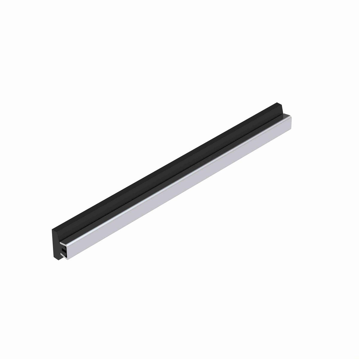 System Plast Tee Guide Rail: 1.25"W X 0.83"H X 144"L Black Nolu-SD - VG-SST-1.25-SD-12