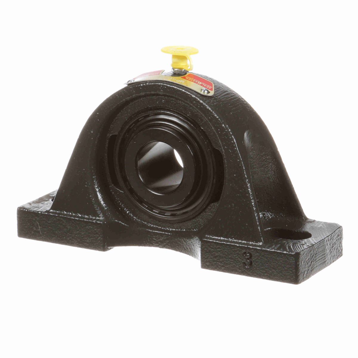 Sealmaster Mounted Cast Iron Two Bolt Pillow Block Ball Bearing - 52100 Bearing Steel, Black Oxided - Setscrew Lock - MP-16C