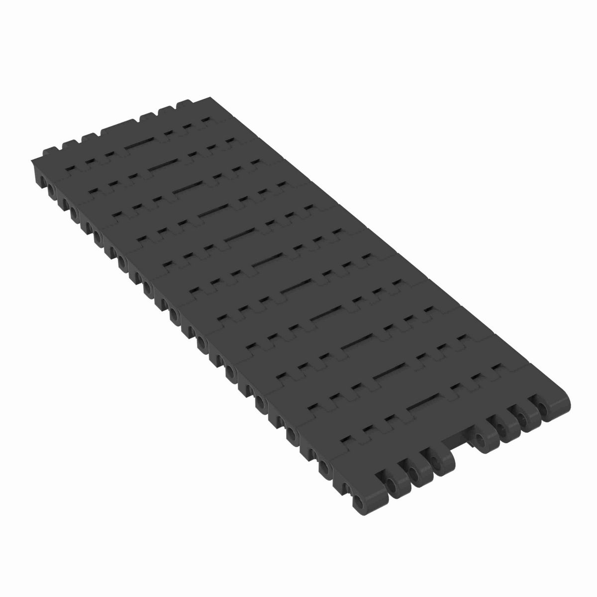 Rexnord 7705 Straight Running Solid Top, Material: Black Abrasion Resistant Polyamide, Width: 4.5in, Pitch: 1in - 81445361