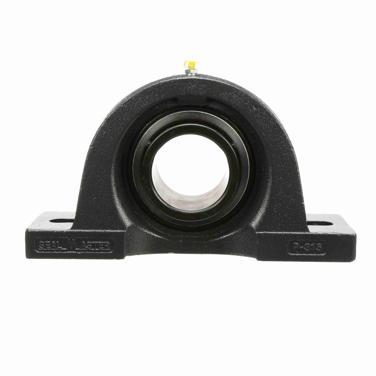 Sealmaster Mounted Cast Iron Two Bolt Pillow Block Ball Bearing - 52100 Bearing Steel, Black Oxided - Setscrew Lock - MP-55