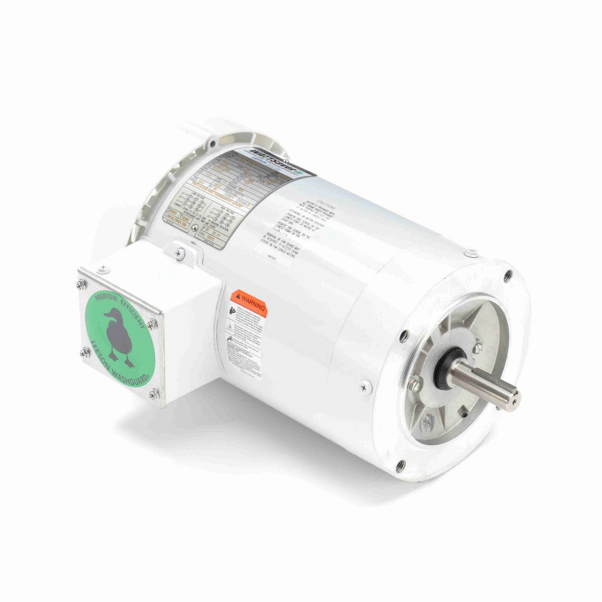 LEESON White Duck™ General Purpose Motor, 2 HP, 3 Ph, 60 Hz, 230/460 V, 3600 RPM, 56C Frame, TEFC - 119472.00