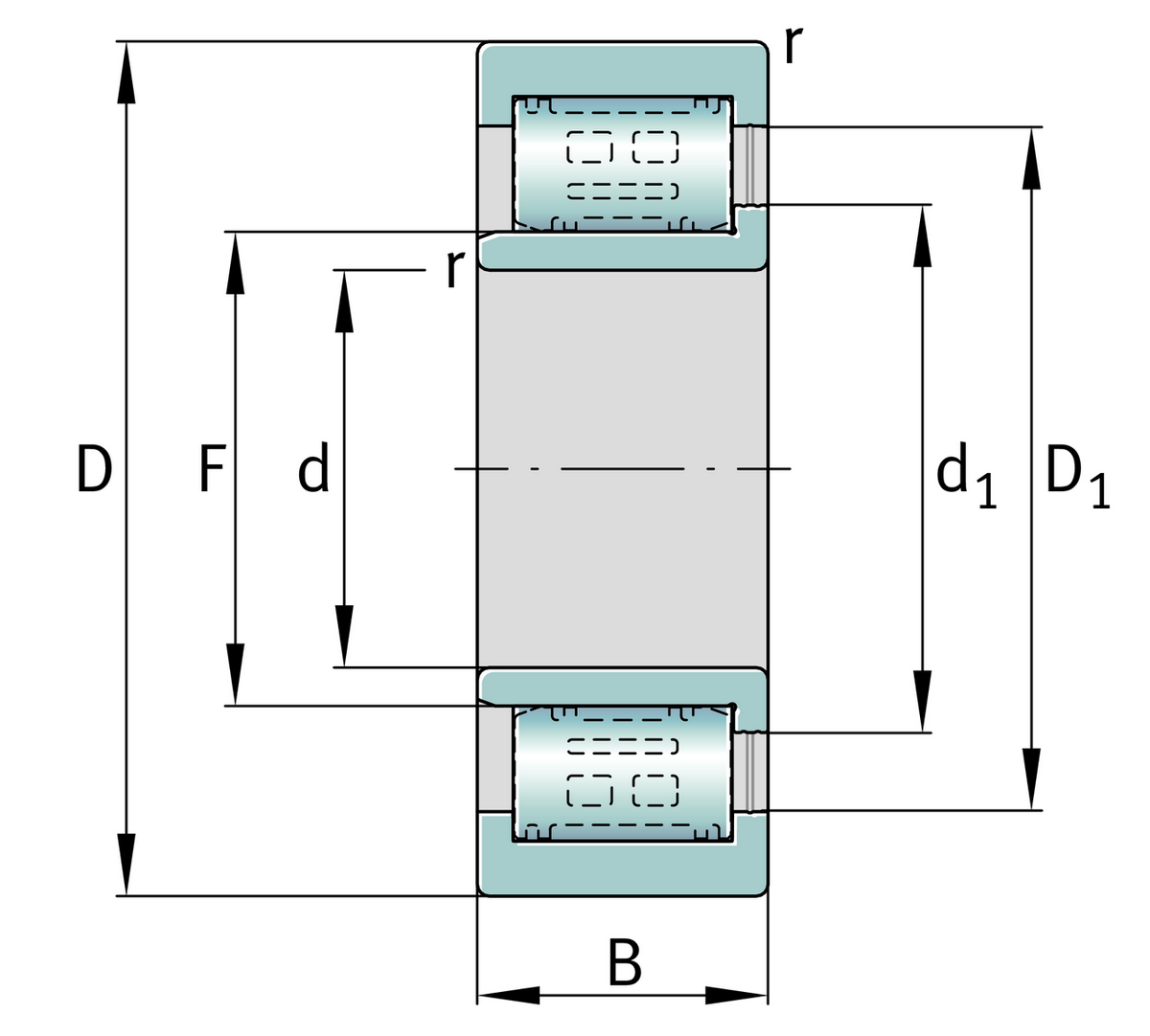 Цилиндрический роликоподшипник INA ZSL192322-TB-XL