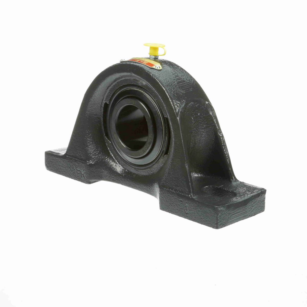 Sealmaster Mounted Cast Iron Two Bolt Pillow Block Ball Bearing - 52100 Bearing Steel, Black Oxided - Concentric Lock - SP-24T