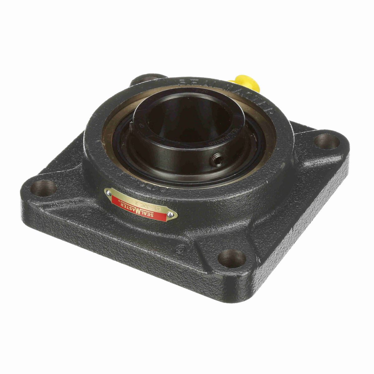 Sealmaster Mounted Cast Iron Four Bolt Flange Ball Bearing - 52100 Bearing Steel, Black Oxided - Setscrew Lock - ESF-32C