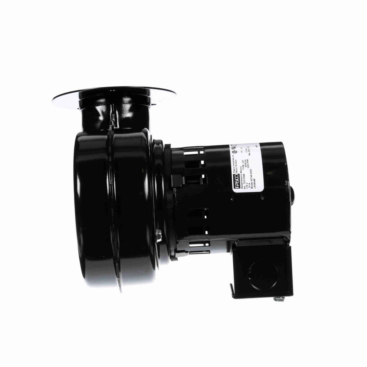 FASCO Round Outlet Shaded Pole Centrifugal Blower, 115 Volts, Flange: Yes - 50748-D500