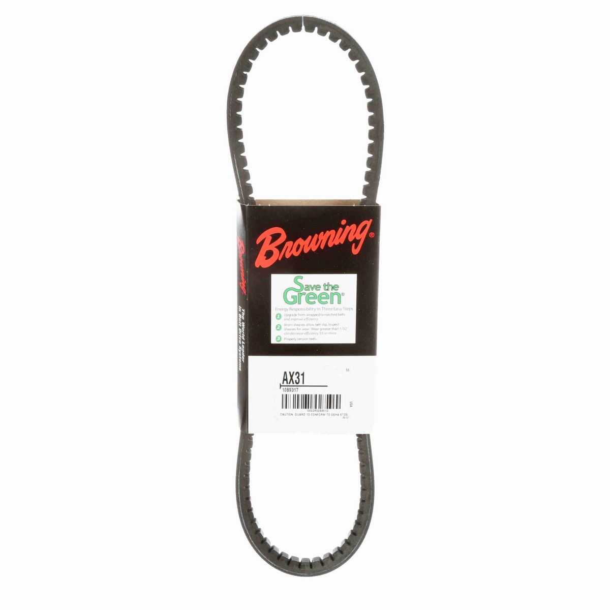 Browning EPDM Notched Belt 98% Efficient - AX31
