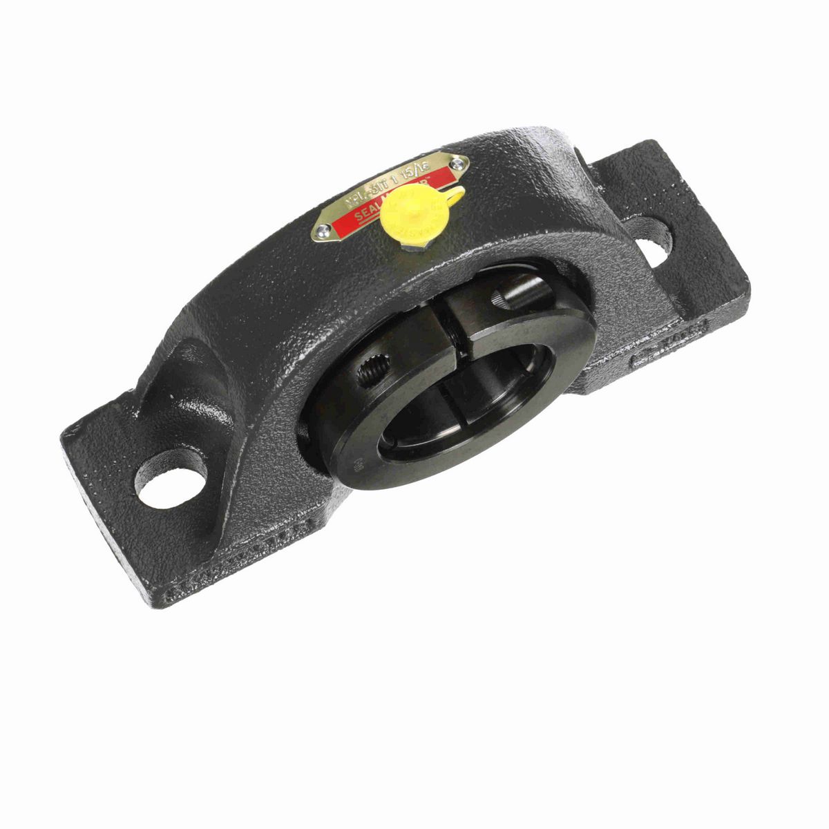 Sealmaster Mounted Cast Iron Two Bolt Low Base Pillow Block Ball Bearing - 52100 Bearing Steel, Black Oxided - Concentric Lock - NPL-31T