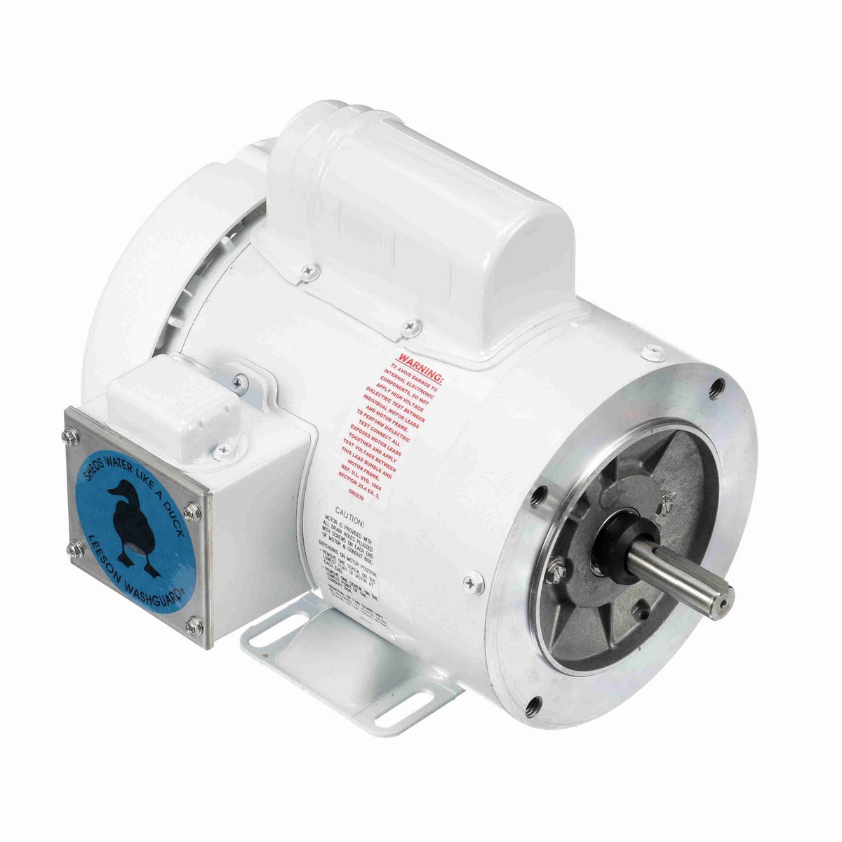 LEESON White Duck™ General Purpose Motor, 0.75 HP, 1 Ph, 60 Hz, 115/230 V, 1800 RPM, 56C Frame, TEFC - 112528.00