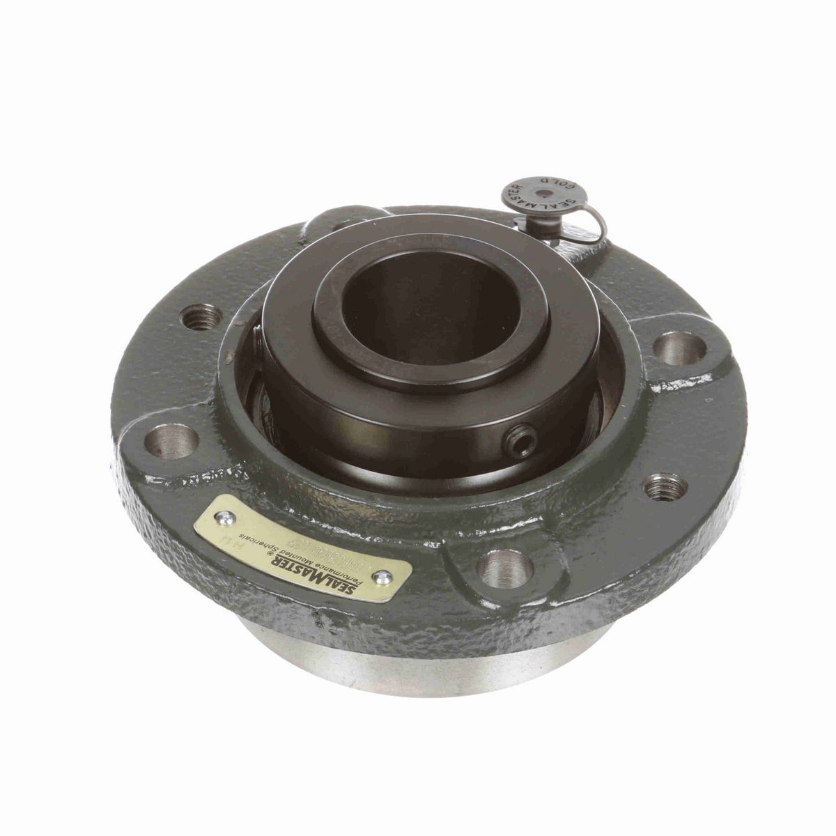 Sealmaster Mounted Cast Iron Piloted Flange Spherical Roller - 52100 Bearing Steel, Black Oxided - Collar Mount Lock - USFC5000-107
