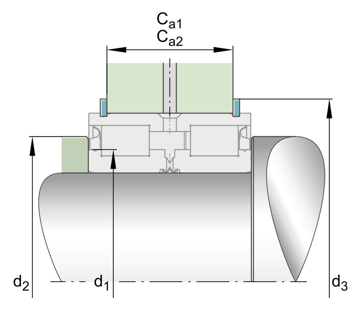 Цилиндрический роликоподшипник INA SL04240-D-PP-2NR-GA22