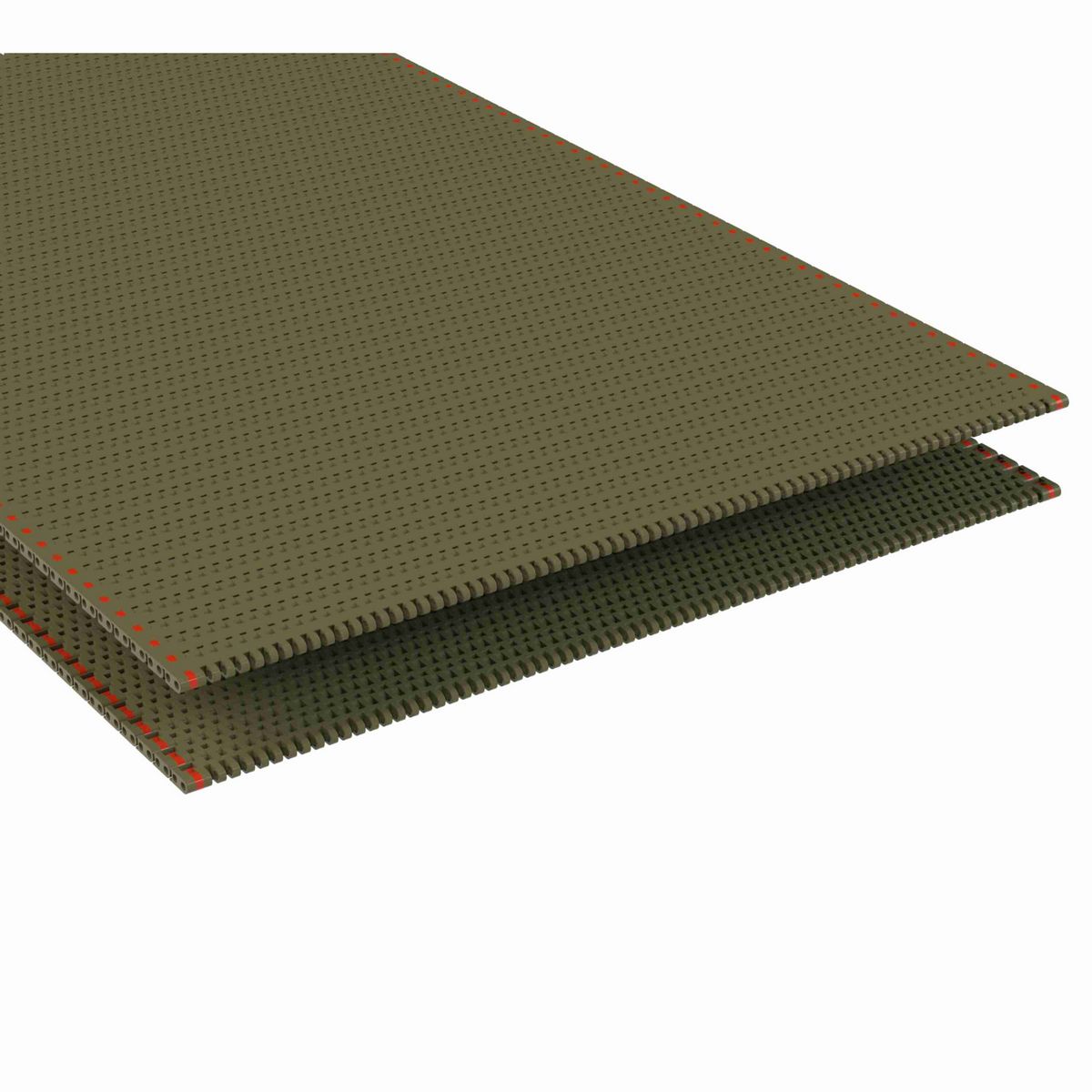 Rexnord 8505 Straight Running Flush Grid, Material: Khaki High Temperature, Width: 48in, Pitch: 0.75in - 10713509