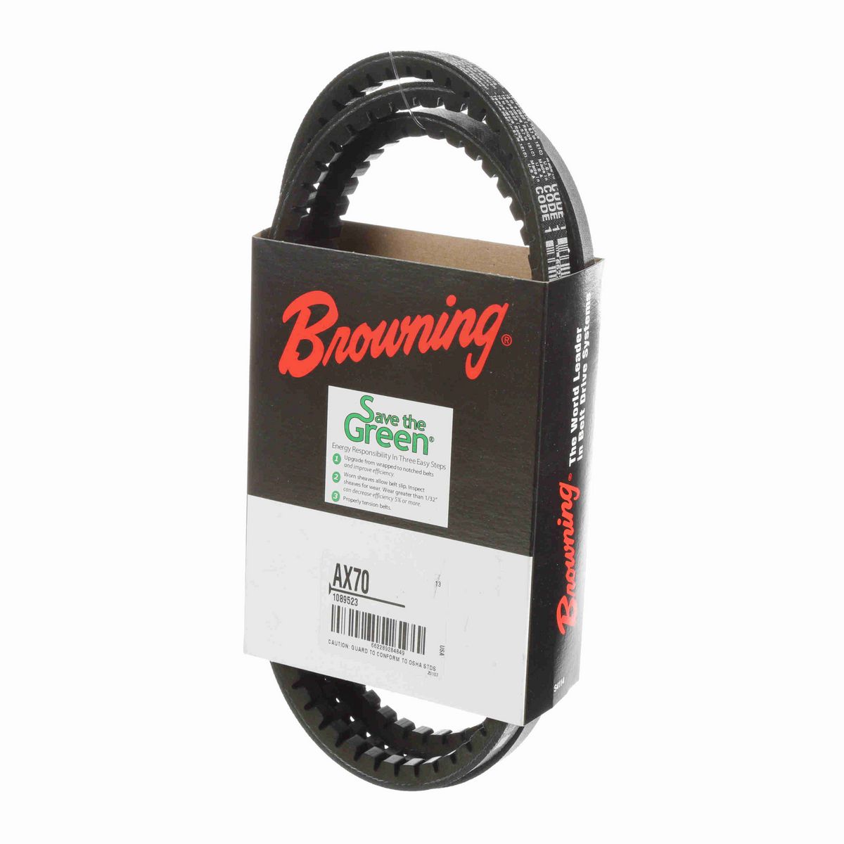 Browning EPDM Notched Belt 98% Efficient - AX70