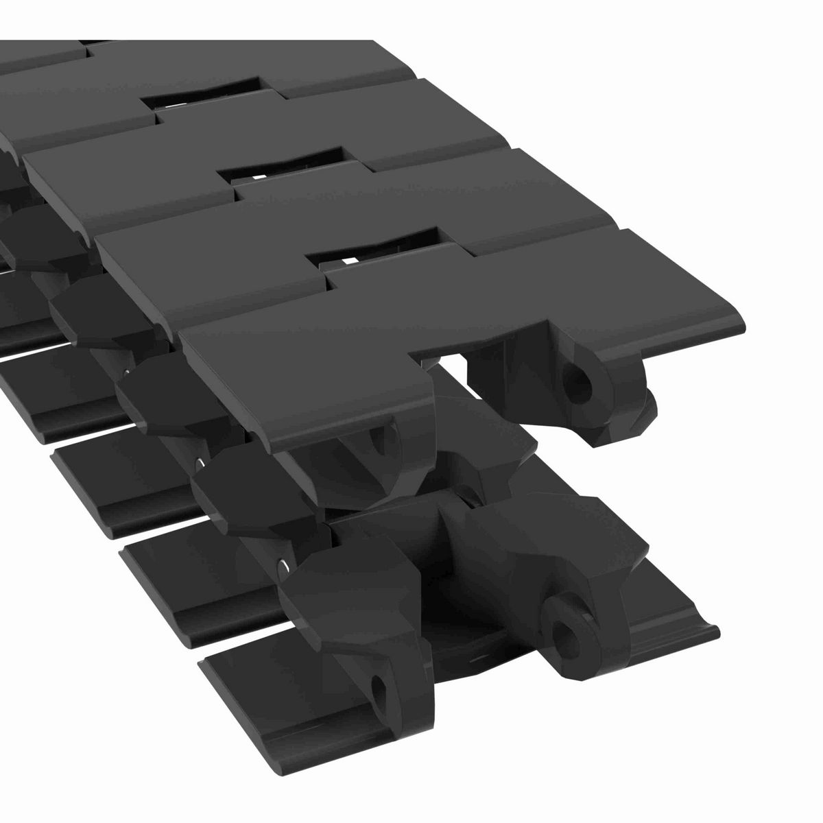 Rexnord 880TAB BO Side-flexing Solid Top Tight Radius, Material: Black Anti-Static, Width: 3.25in, Pitch: 1.5in - 81414341