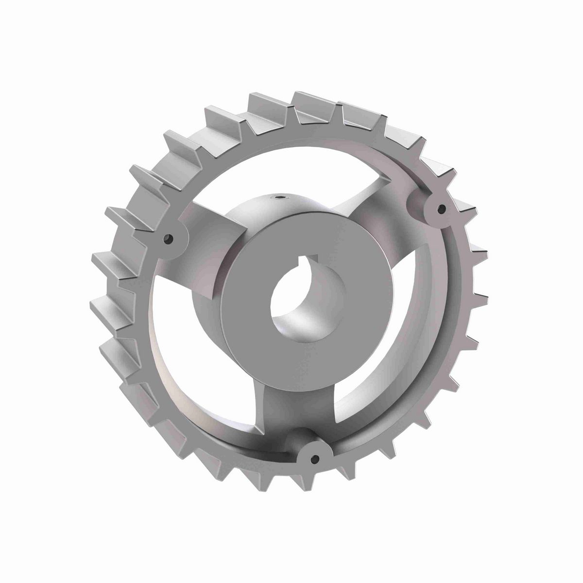Rexnord 815 Series Solid One Piece Cast Iron Sprocket with 25 Teeth and a 1-3/8in Round Shaft-Ready Bore with Keyway & Setscrew - 401-162-77