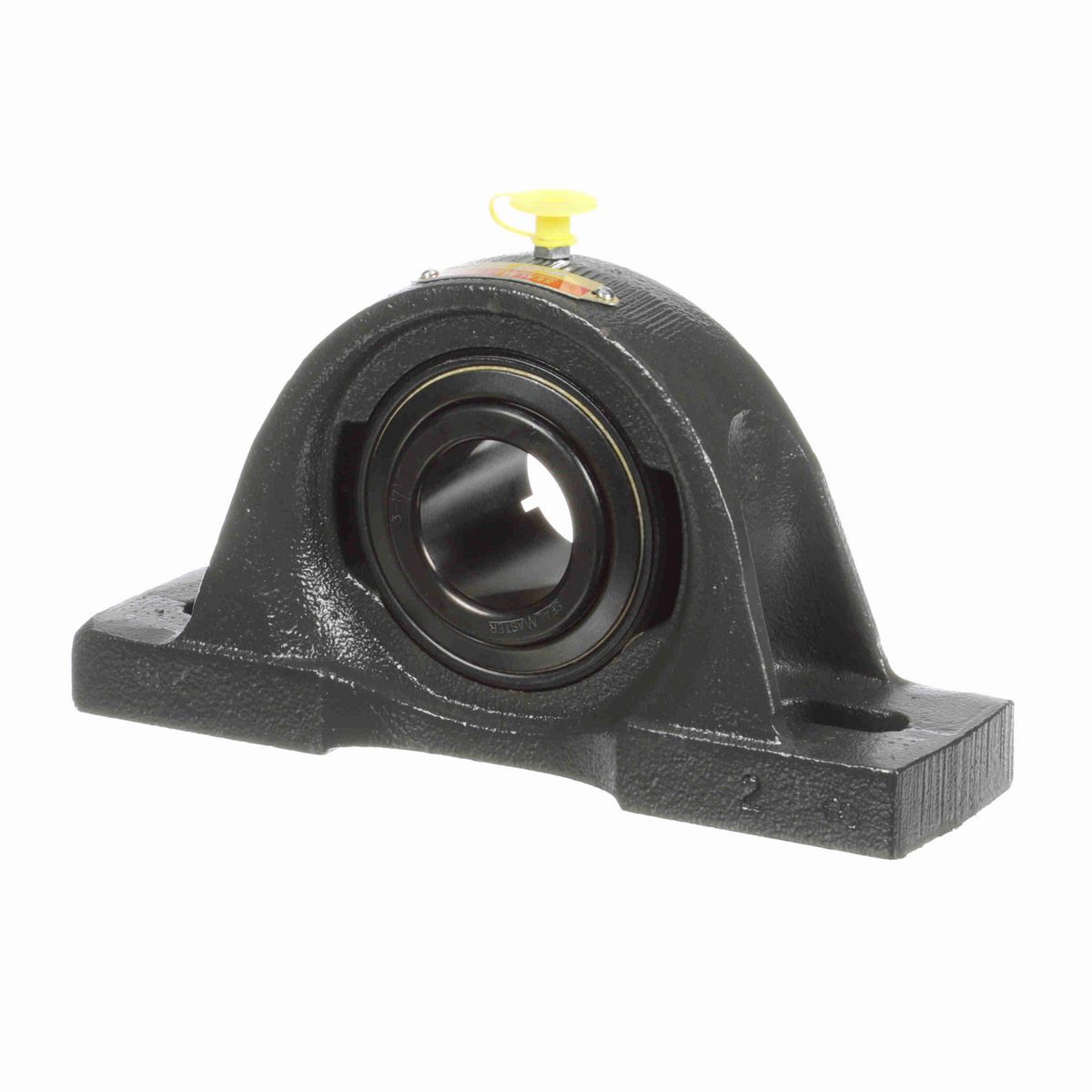 Sealmaster Mounted Cast Iron Two Bolt Pillow Block Ball Bearing - 52100 Bearing Steel, Black Oxided - Concentric Lock - MP-23T