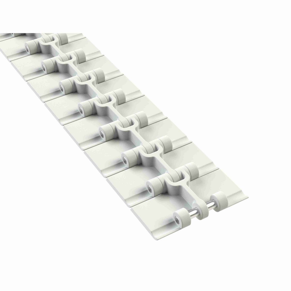 Rexnord 820 Straight Running Solid Top, Material: White High Performance, Width: 4.5in, Pitch: 1.5in - 81403663