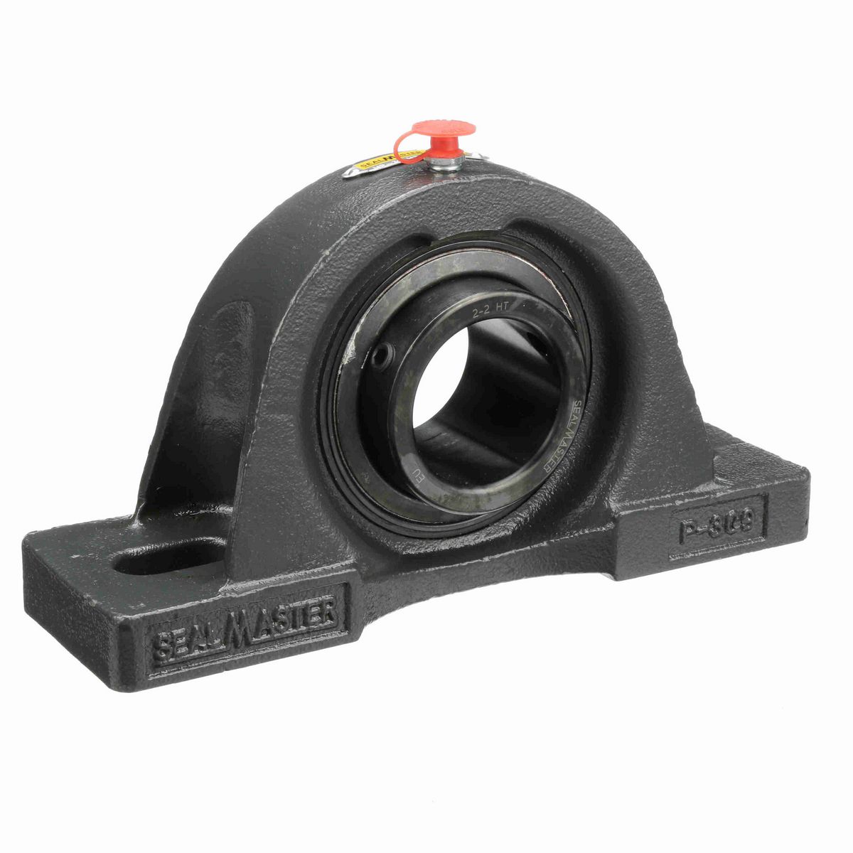 Sealmaster Mounted Cast Iron Two Bolt Pillow Block Ball Bearing - 52100 Bearing Steel, Black Oxided - Setscrew Lock - High Temperature - MP-55 HT