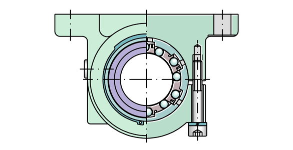 Узел с шарикоподшипником для линейного перемещения INA KGBS12-PP-AS