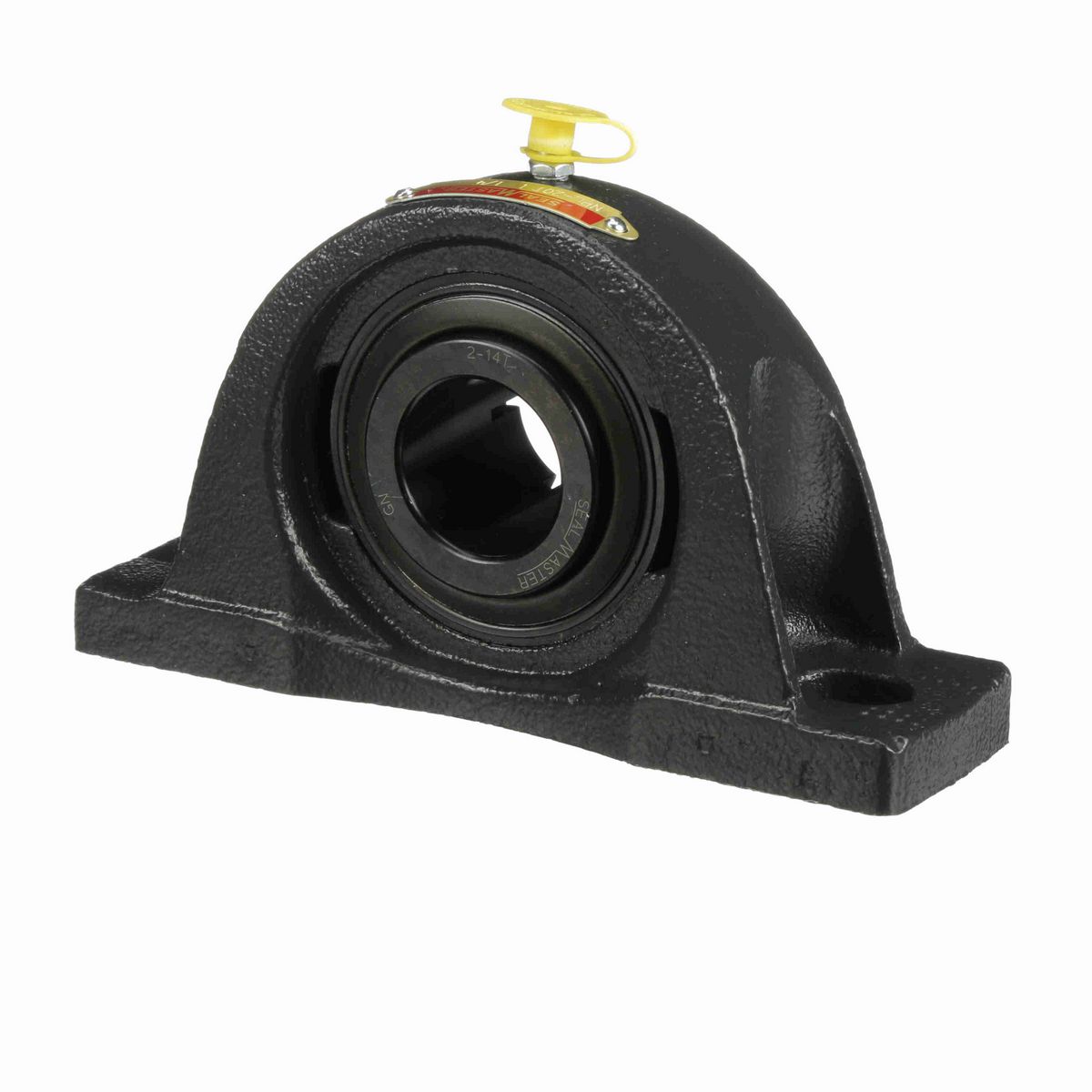Sealmaster Mounted Cast Iron Two Bolt Low Base Pillow Block Ball Bearing - 52100 Bearing Steel, Black Oxided - Concentric Lock - NPL-20T
