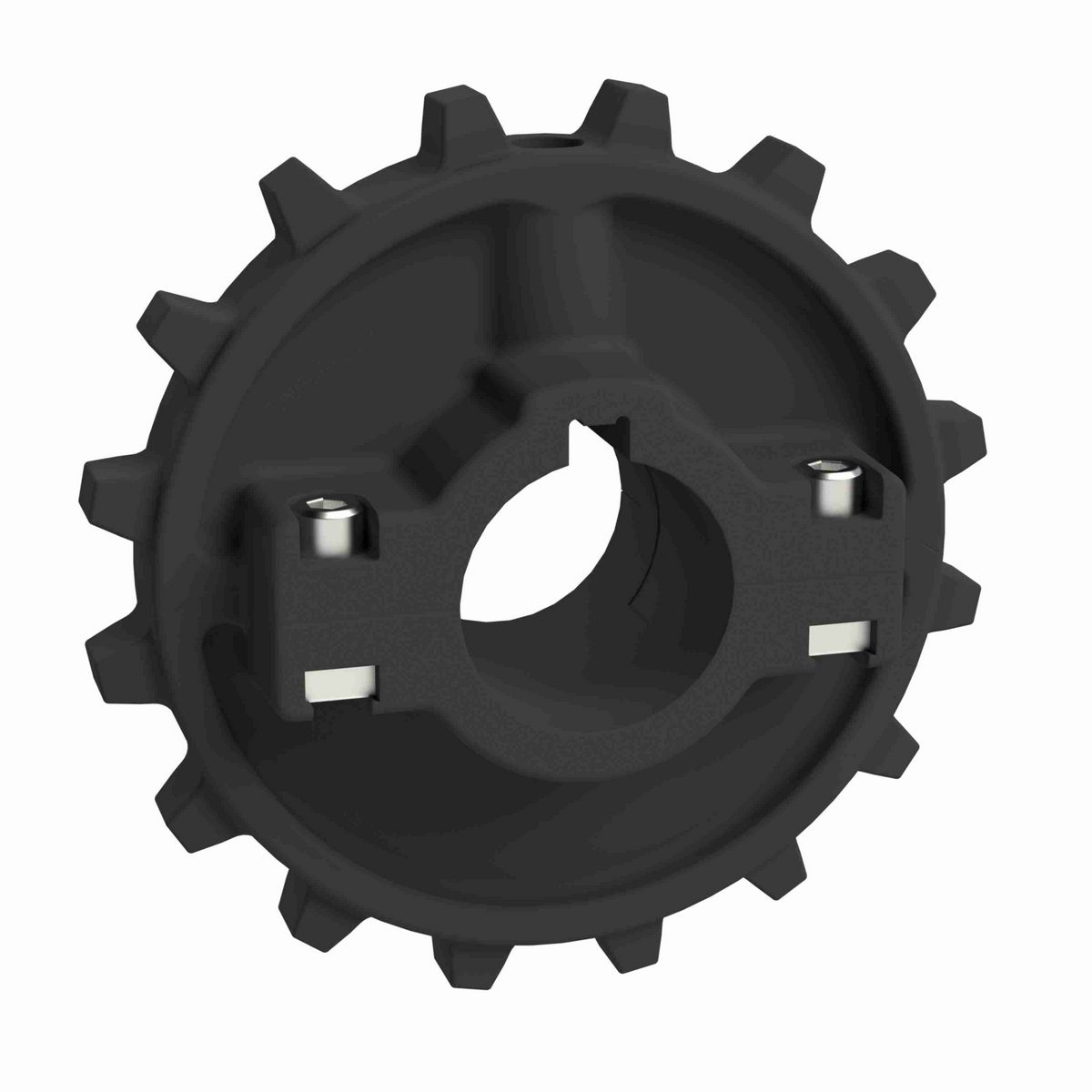 Rexnord 7700 Series Split Molded Nylon Sprocket and a 16 Teeth with 1-3/8in Round Shaft-Ready Bore with Keyway & Setscrew - 614-62-14