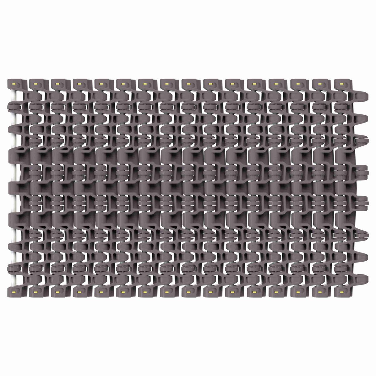 Rexnord 7963NT Side-flexing Low Backline Pressure, Material: Brown High Performance, Width: 15in, Pitch: 1.5in - 81446261