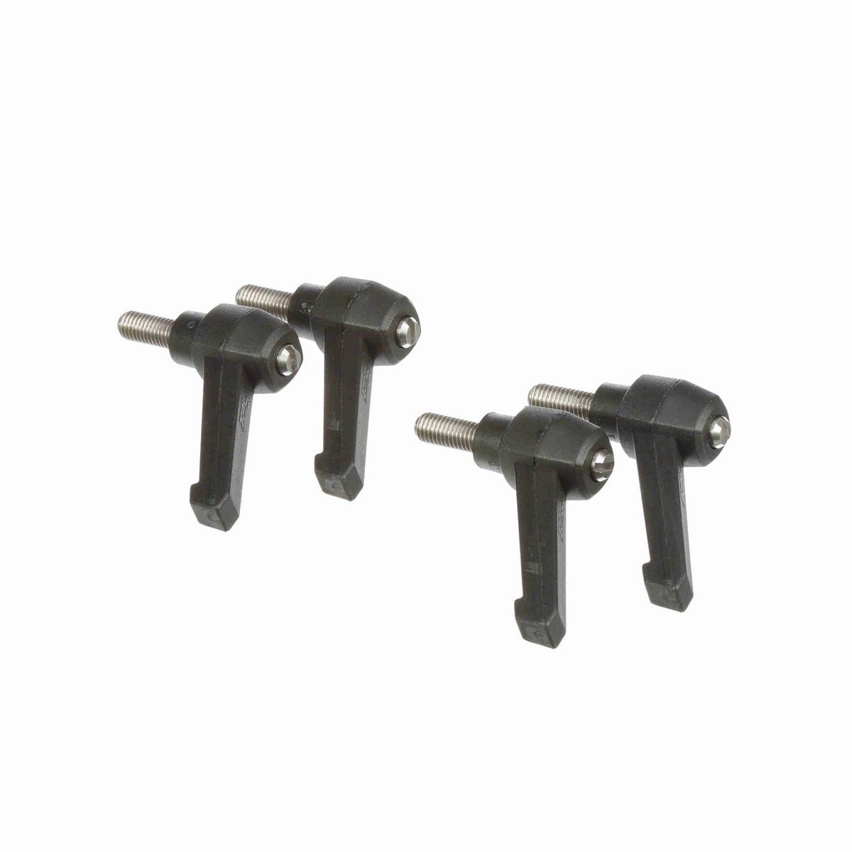 System Plast Ratchet Handle (Male); Thread: M8 x 1.25, Handle Length: 2.16-in Stud Length: 0.79-in, Color: Black - RH-20-BK-MSM8-20