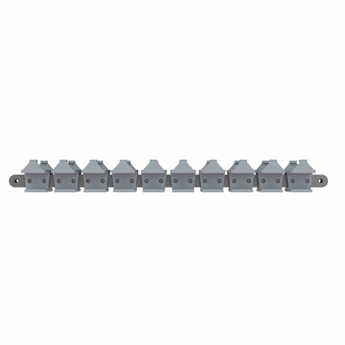 Rexnord 1873TAB SideGrip™ Side-flexing, Material: Silver Platinum Series™ X, Width: 3.75in, Pitch: 1.5in - 10394354