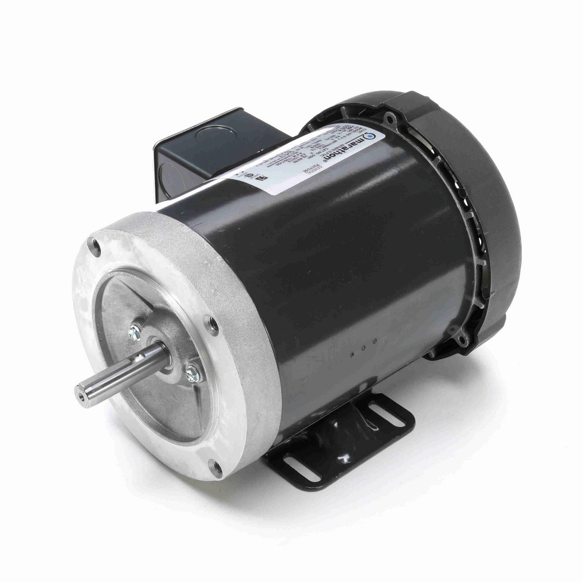 LEESON General Purpose Motor, 0.50 & 0.33 HP, 3 Ph, 60 & 50 Hz, 208-230/460 & 190/380 V, 1800 & 1500 RPM, 56C Frame, TEFC - G581