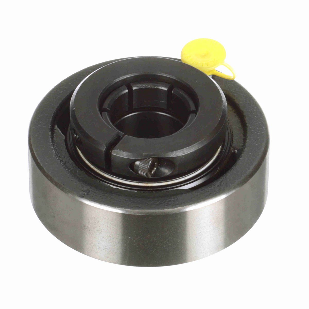 Sealmaster Mounted Cast Iron Cylindrical Cartridge Ball Bearing - 52100 Bearing Steel, Black Oxided - Concentric Lock - SC-20T