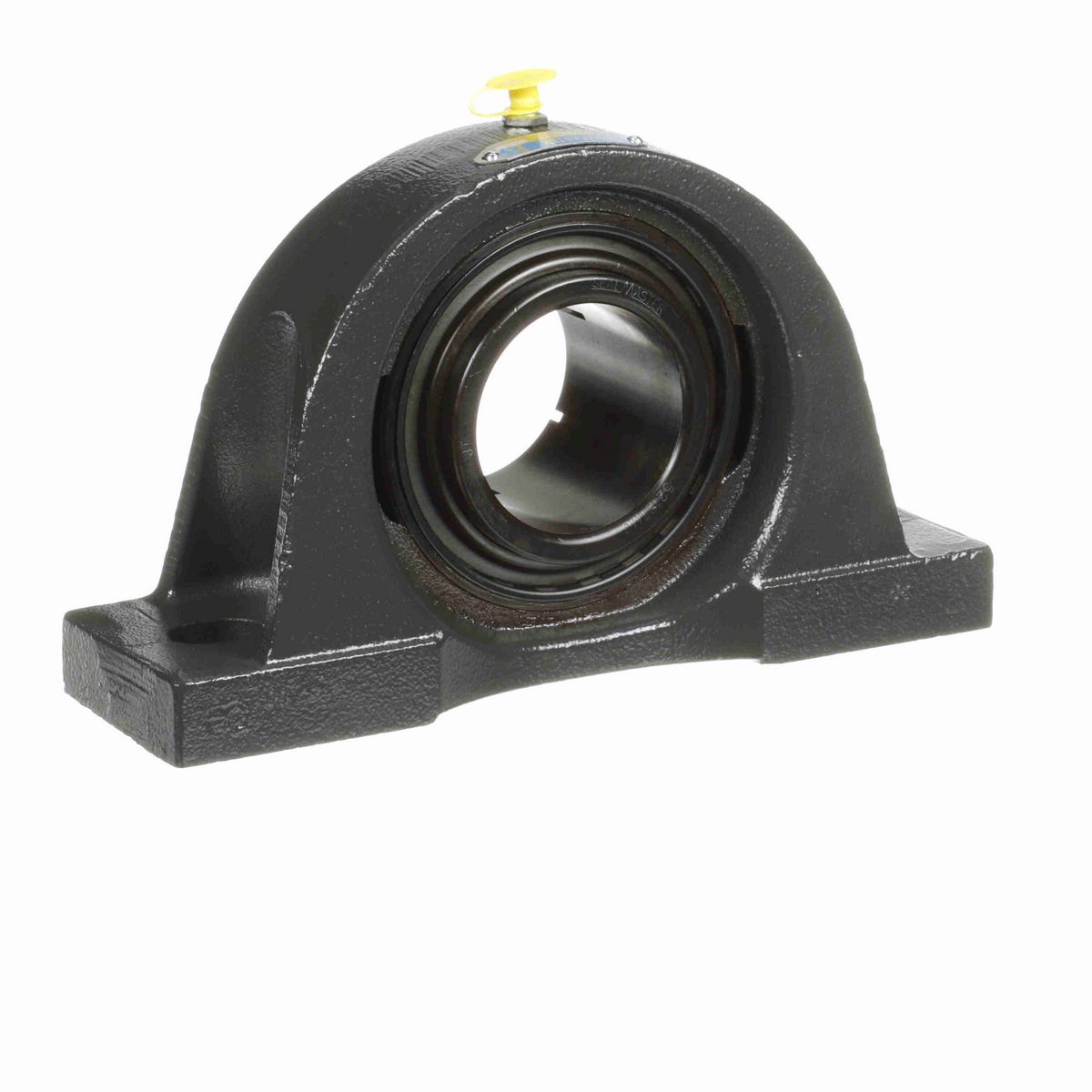 Sealmaster Mounted Cast Iron Two Bolt Pillow Block Ball Bearing - 52100 Bearing Steel, Black Oxided - Concentric Lock - NP-212TMC