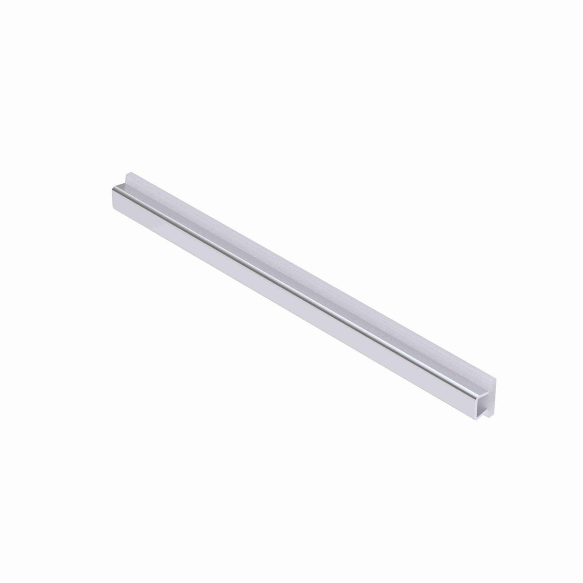 System Plast Wide Flat Guide Rail: 1"W X 0.69"H X 144"L White UHMW-PE - VG-SSWFS-12