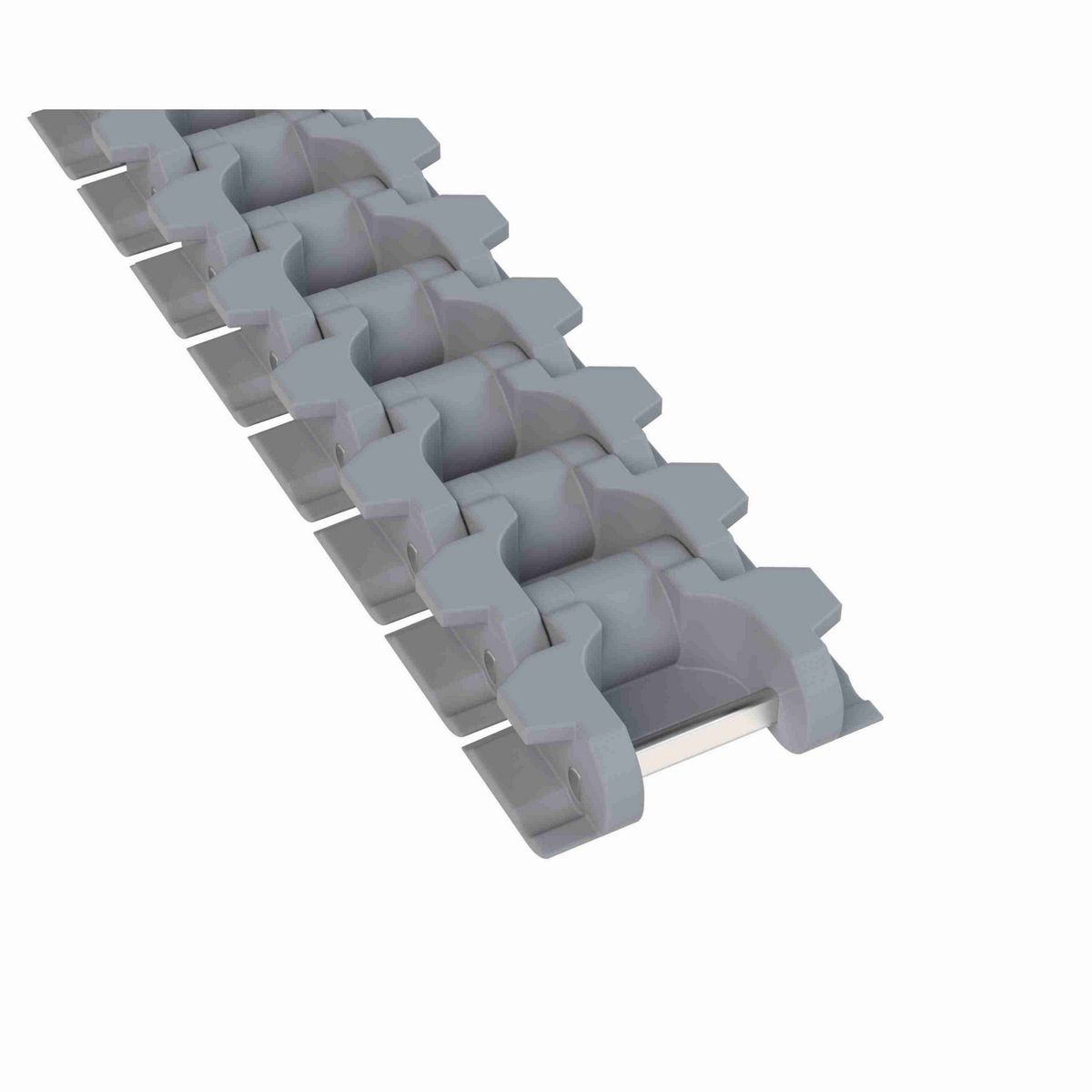 Rexnord 882TAB Side-flexing Solid Top, Material: Silver Platinum Series™ X, Width: 3.25in, Pitch: 1.5in - 10288396