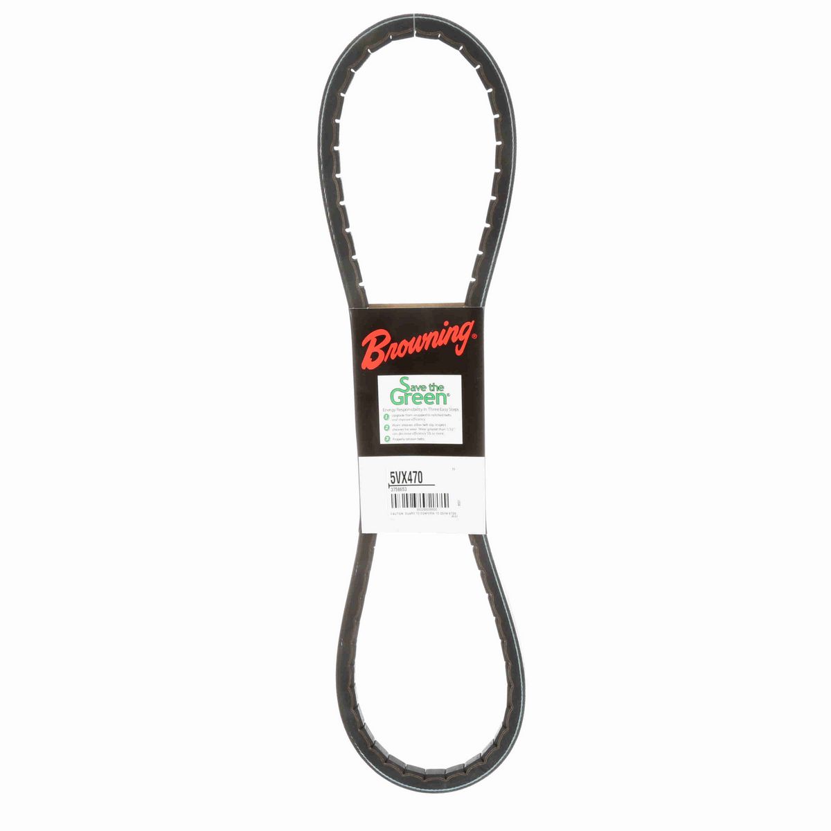 Browning EPDM Notched Belt 98% Efficient - 5VX470