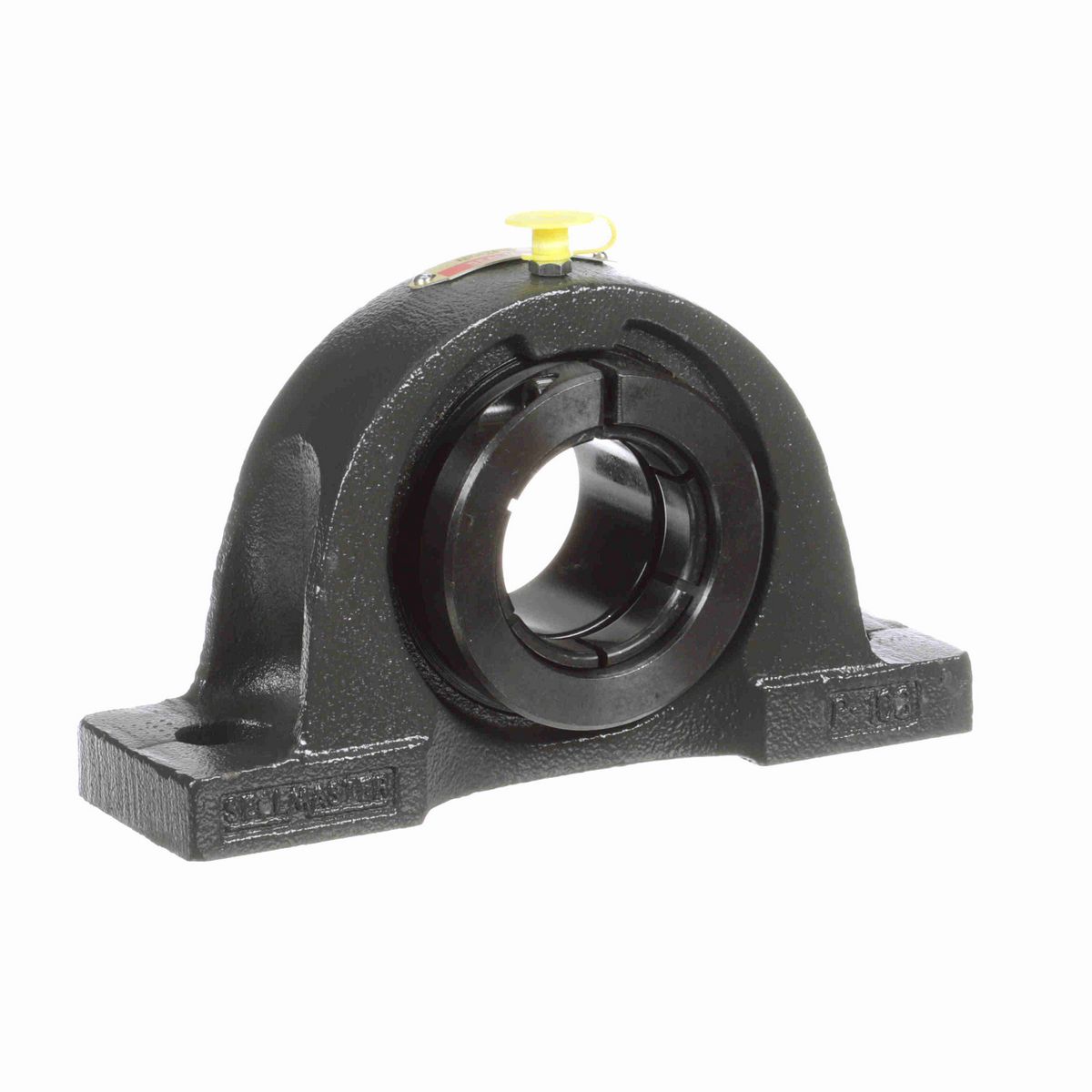 Sealmaster Mounted Cast Iron Two Bolt Pillow Block Ball Bearing - 52100 Bearing Steel, Black Oxided - Concentric Lock - NP-28TC