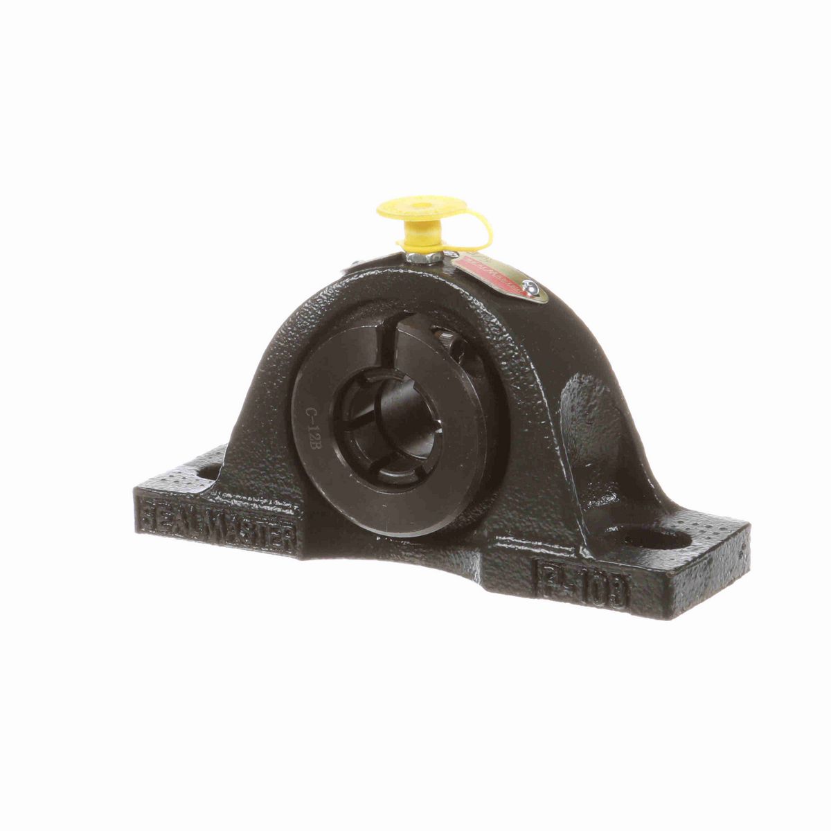 Sealmaster Mounted Cast Iron Two Bolt Low Base Pillow Block Ball Bearing - 52100 Bearing Steel, Black Oxided - Concentric Lock - NPL-12TC