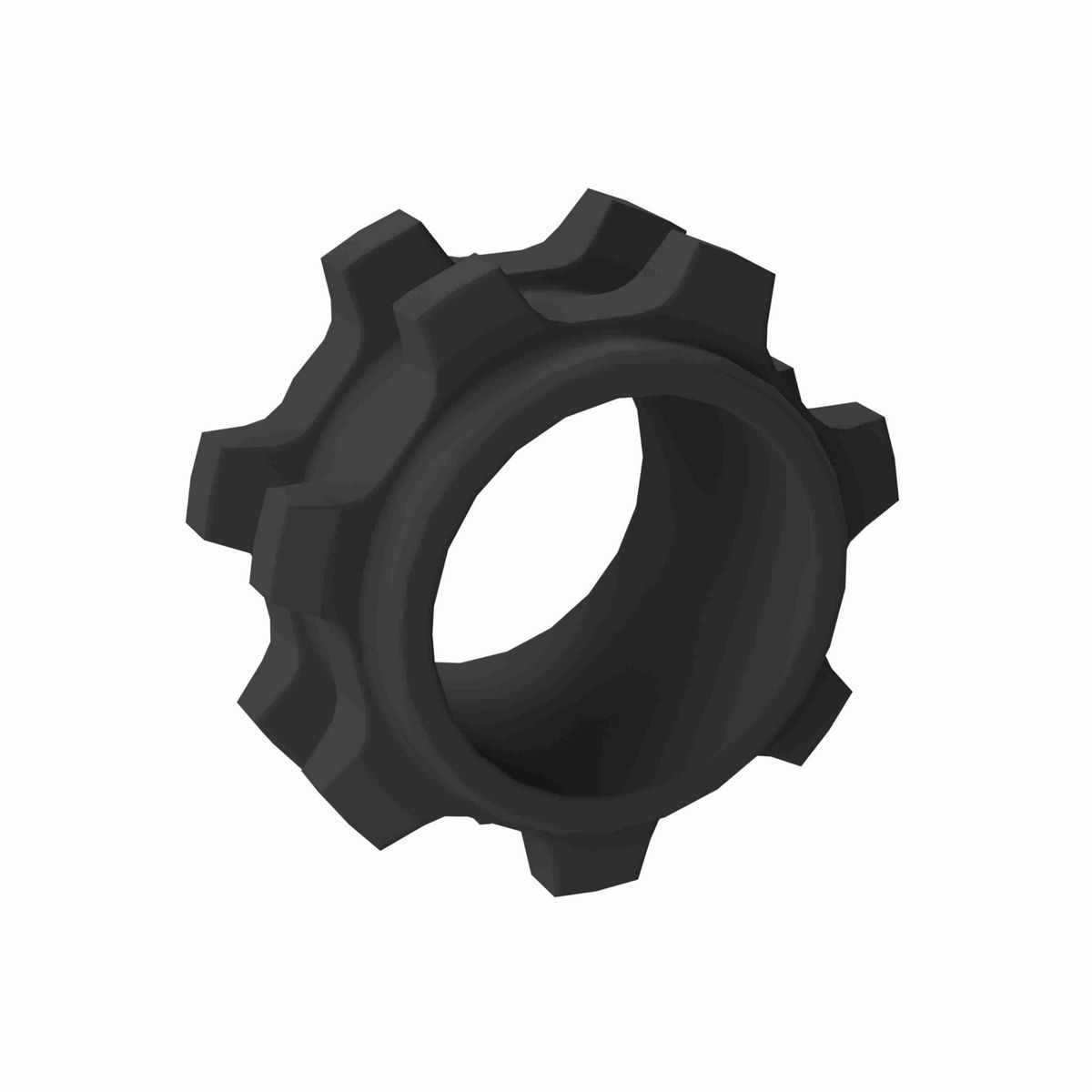 Rexnord 1500 Series Solid One Piece Molded Nylon Sprocket with 7 Teeth and 3/4in Round Idler Bore - 614-301-2