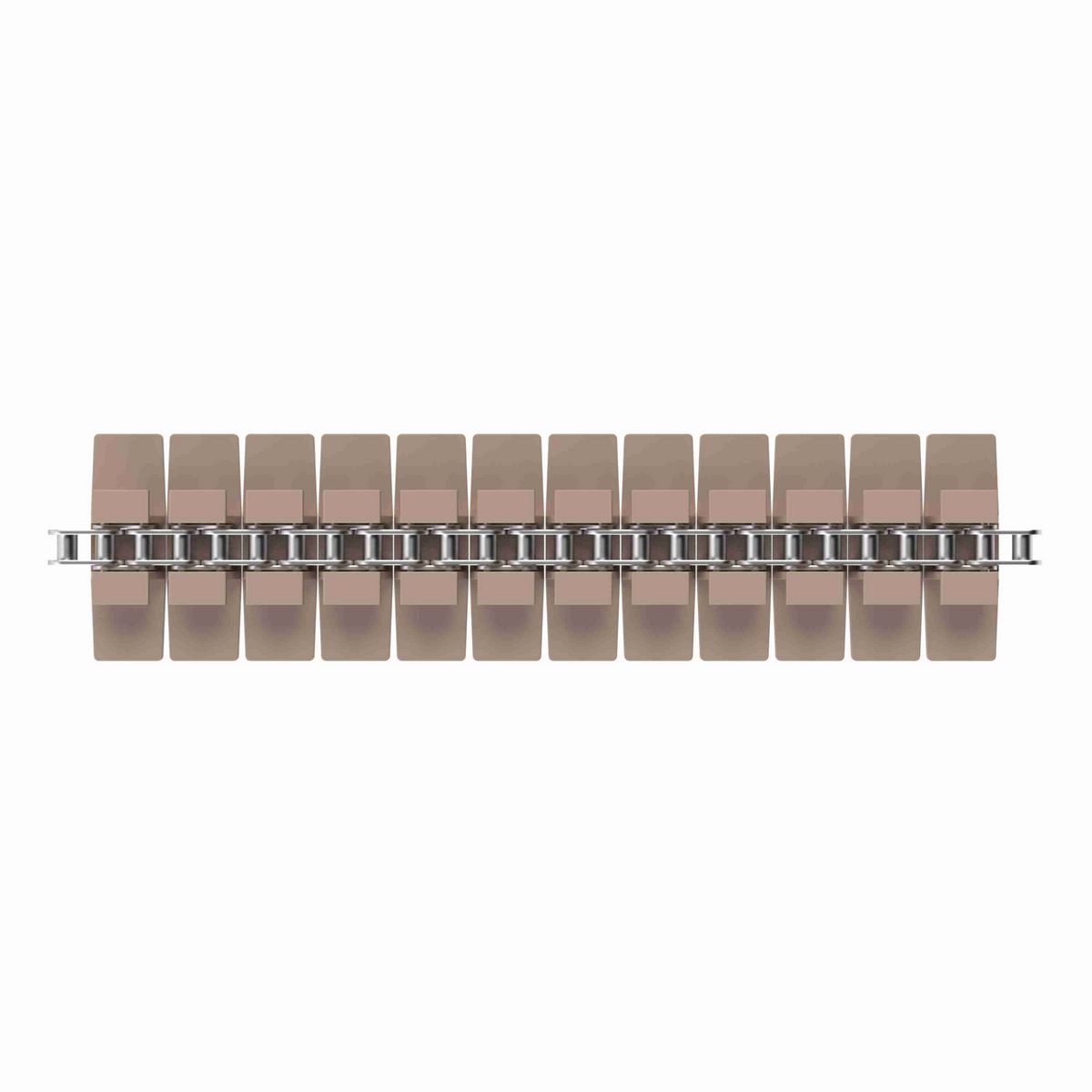 Rexnord 1873TAB Side-flexing Solid Top, Material: Tan Low Friction, Width: 4.5in, Pitch: 1.5in - LF1873K4-1/2