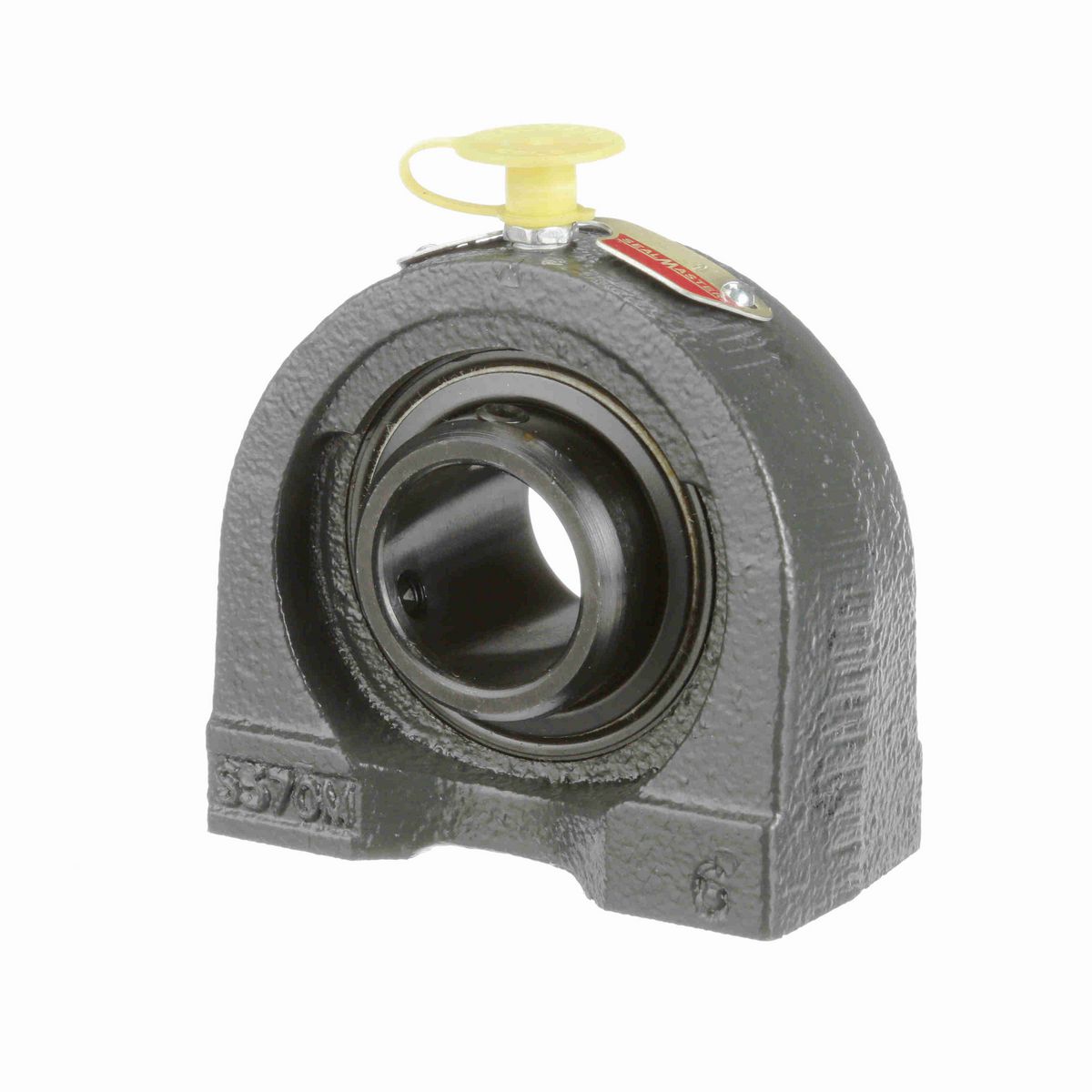Sealmaster Mounted Cast Iron Tapped Base Pillow Block Ball Bearing - 52100 Bearing Steel, Black Oxided - Setscrew Lock - TB-16