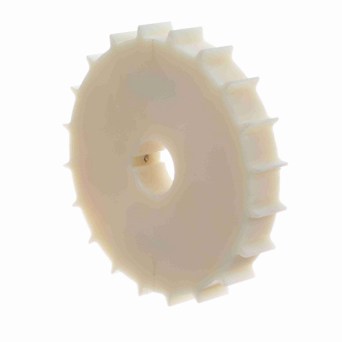 System Plast 2251 Series Split Machined Sprocket with 20 Teeth, a 1-1/4in Round Shaft-Ready Bore and Setscrew - 2251-20R1.25-DMS-SS