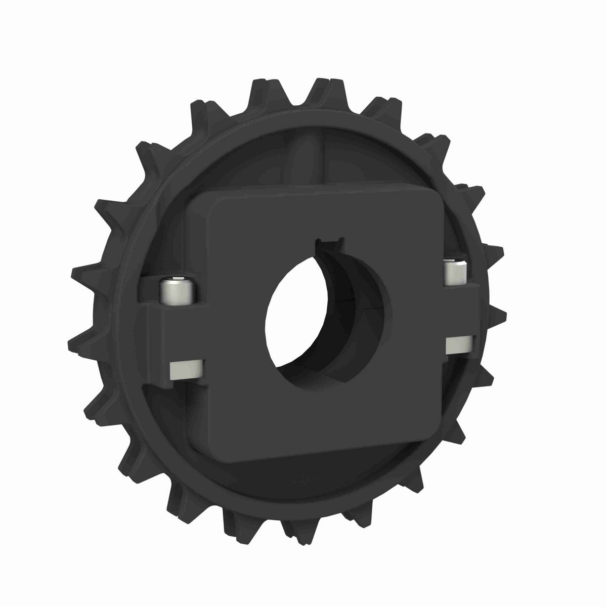 Rexnord 8500 Series Split Molded Nylon Sprocket with 21 Teeth and 30mm Round Shaft-Ready Bore with Keyway - 614-239-2