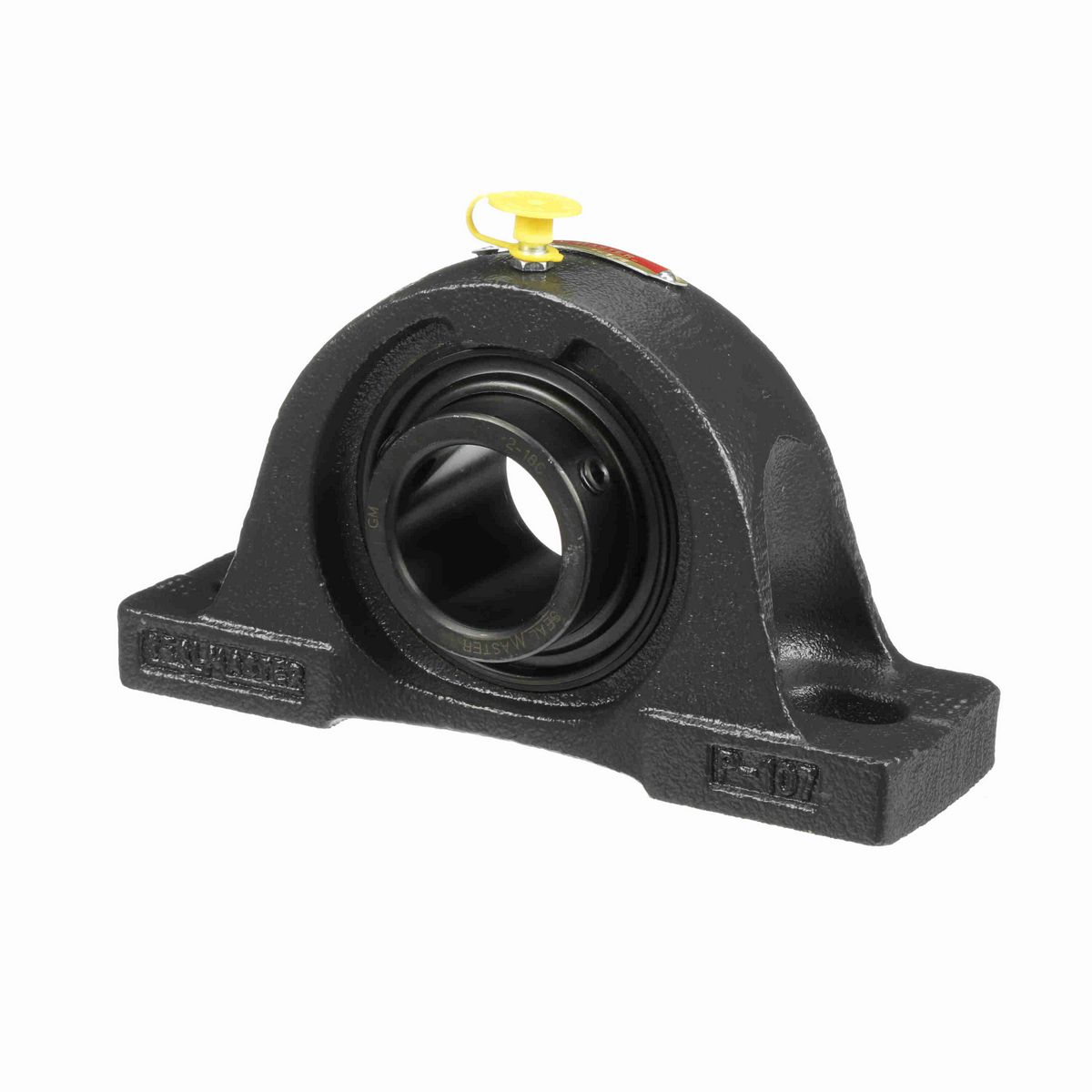 Sealmaster Mounted Cast Iron Two Bolt Pillow Block Ball Bearing - 52100 Bearing Steel, Black Oxided - Setscrew Lock - NP-24C