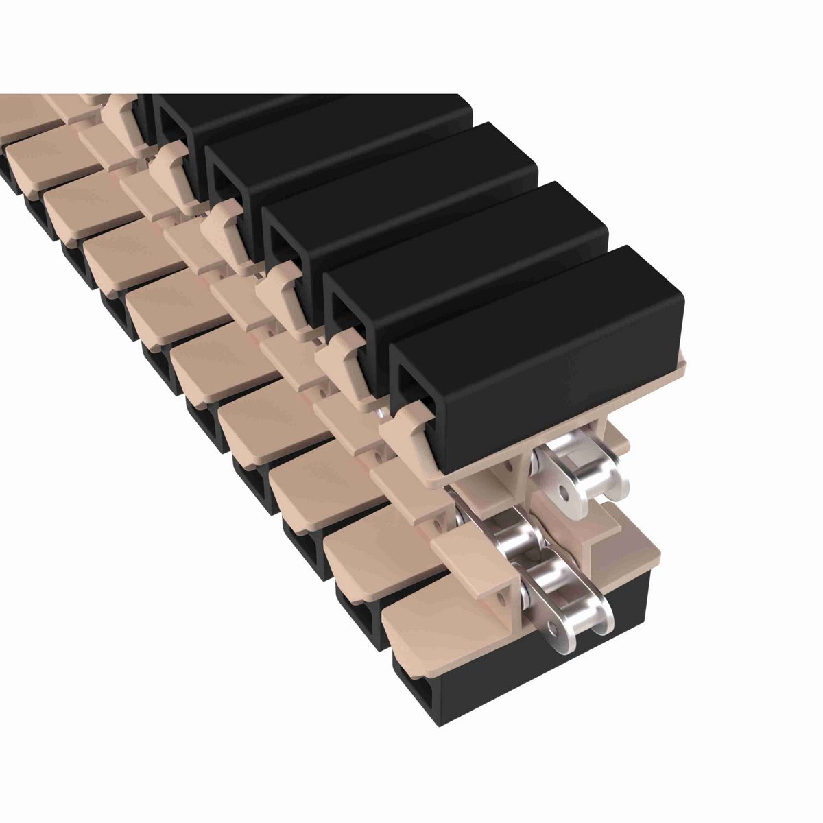 Rexnord 1873TAB SideGrip™ Side-flexing, Material: Tan Low Friction, Width: 3.75in, Pitch: 1.5in - 81426256