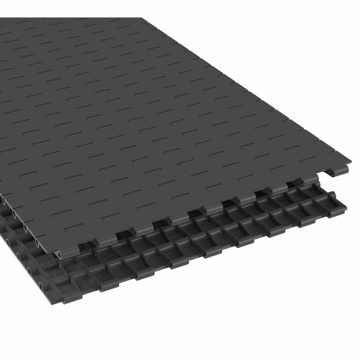 Rexnord 4705 Straight Running Solid Top, Material: Black Melt Resistant, Width: 18in, Pitch: 1.5in - MR4705-18